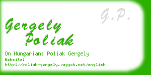 gergely poliak business card